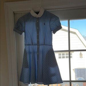 Polo by Ralph Lauren Blue Striped Kids Dress